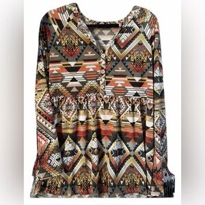 HEIMISH USA Multicolor Aztec Print Blouse